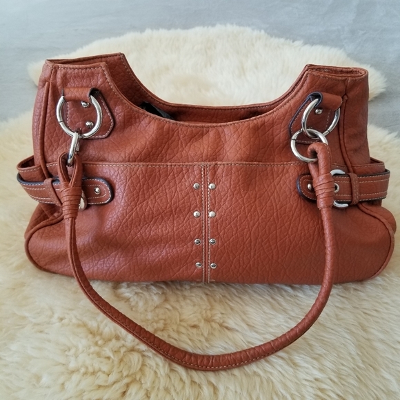 👠 Faux Leather Brown Slouchy Purse - Picture 3 of 14